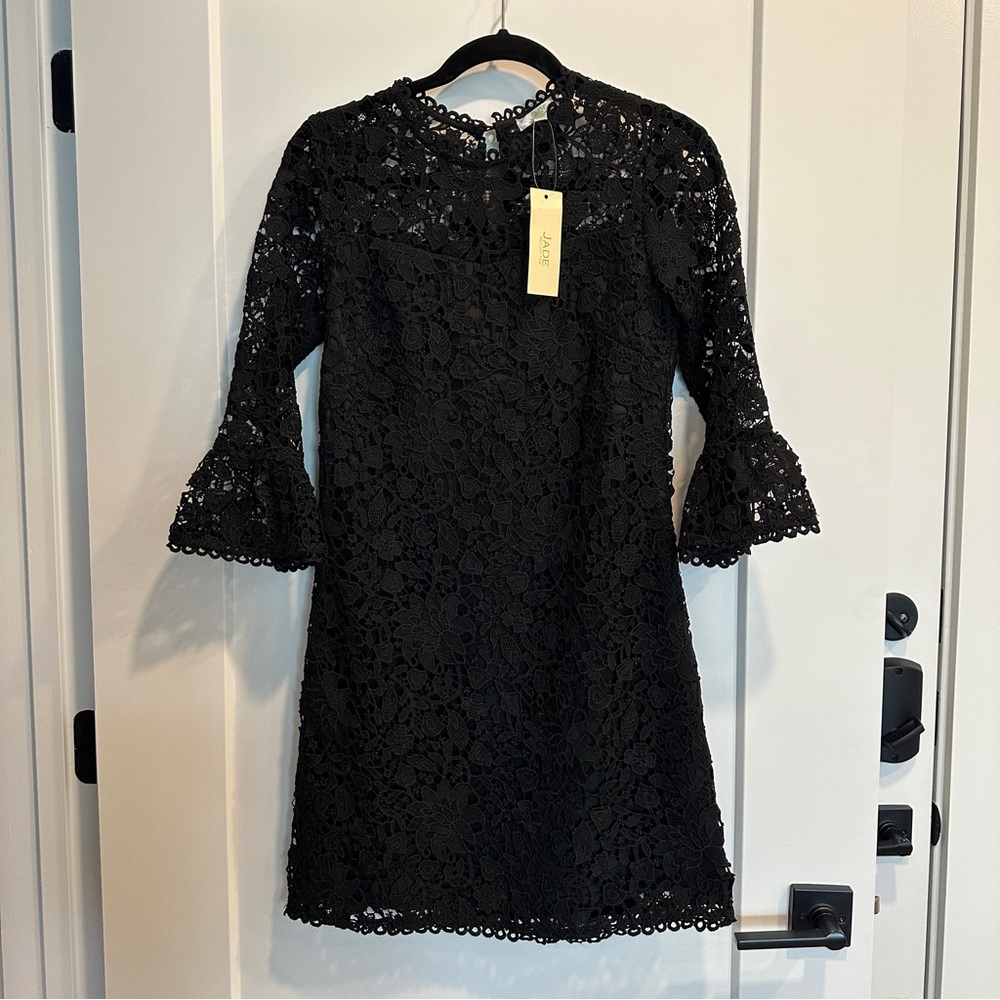 Jade Black Lace Long Sleeve Dress